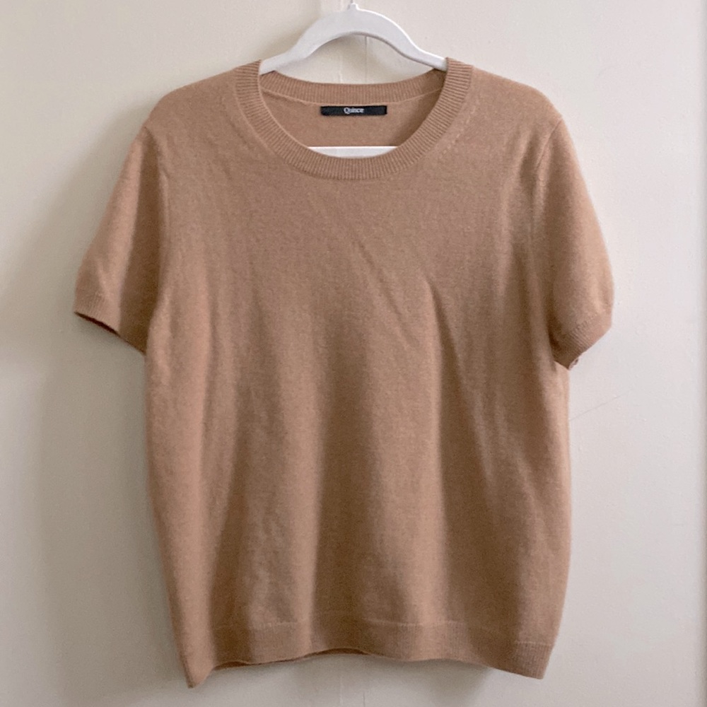 Tan Cashmere Tee